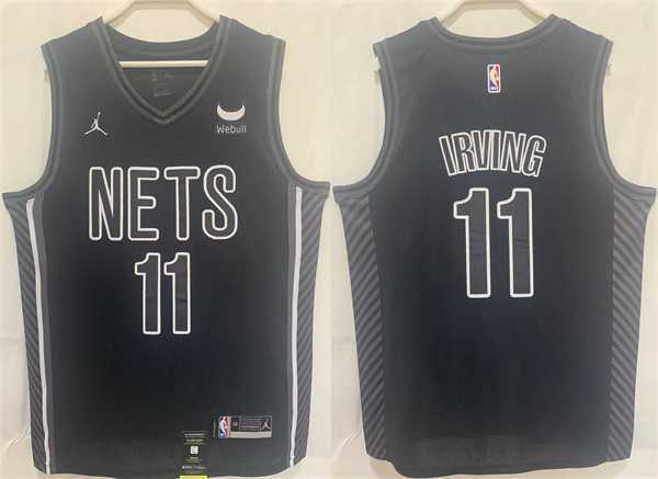 Mens Brooklyn Nets #11 Kyrie Irving Black Stitched Basketball Jersey->brooklyn nets->NBA Jersey